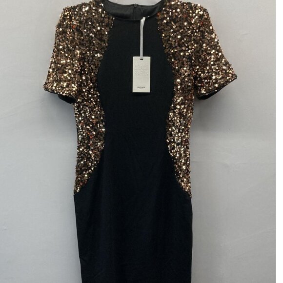 Grace Karin Black & Gold Sequin Cocktail Dress | Size S | NWT - Picture 2 of 8